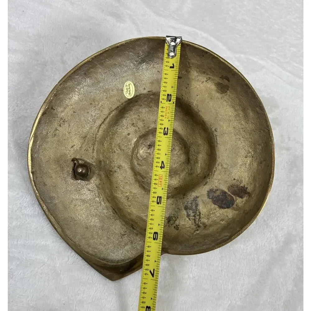 Vintage Brass Starfish & Nautilus Wall Hanging Nautical Sea Beach Decor Heavy